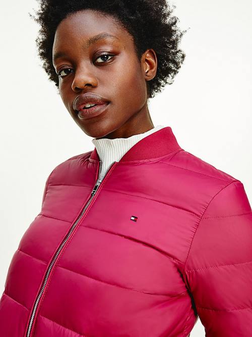 Tommy Hilfiger TH Protect Lichtgewicht Filled Bomber Jassen Dames Rood | TH315WZI