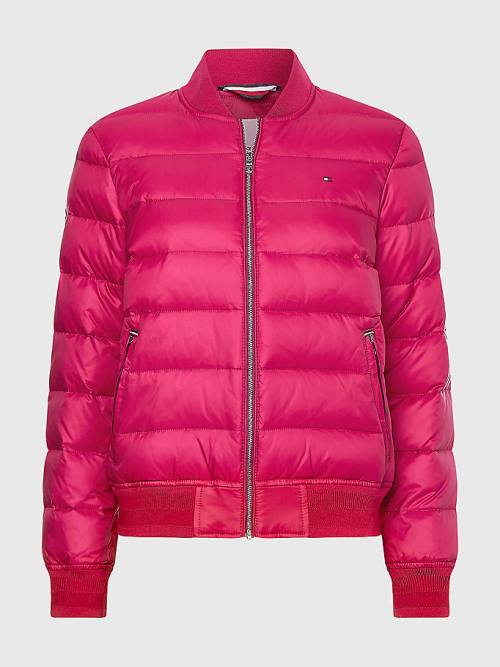 Tommy Hilfiger TH Protect Lichtgewicht Filled Bomber Jassen Dames Rood | TH315WZI