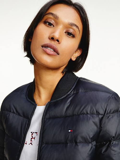 Tommy Hilfiger TH Protect Lichtgewicht Filled Bomber Jassen Dames Zwart | TH710BKE