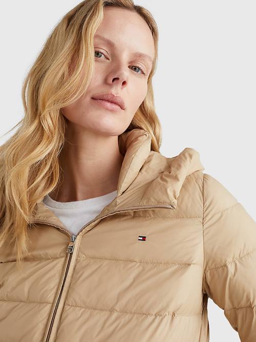 Tommy Hilfiger TH Protect Met Capuchon Padded Jassen Dames Beige | TH450UXH