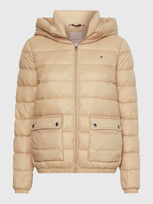 Tommy Hilfiger TH Protect Met Capuchon Padded Jassen Dames Beige | TH450UXH