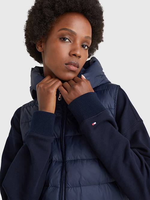 Tommy Hilfiger TH Protect Met Capuchon Padded Vest Jassen Dames Blauw | TH479MAS