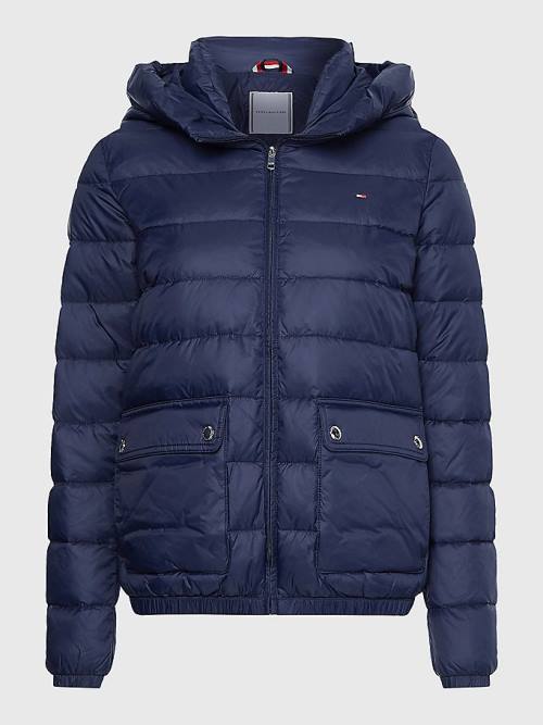 Tommy Hilfiger TH Protect Met Capuchon Padded Jassen Dames Blauw | TH781SLB