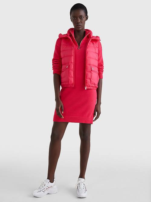 Tommy Hilfiger TH Protect Met Capuchon Padded Vest Jassen Dames Roze | TH894AHK