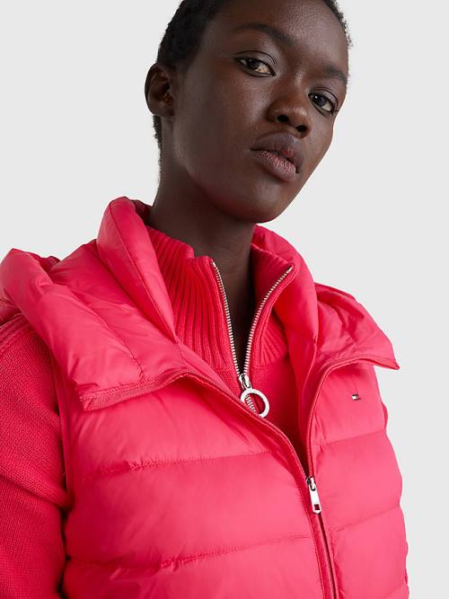 Tommy Hilfiger TH Protect Met Capuchon Padded Vest Jassen Dames Roze | TH894AHK