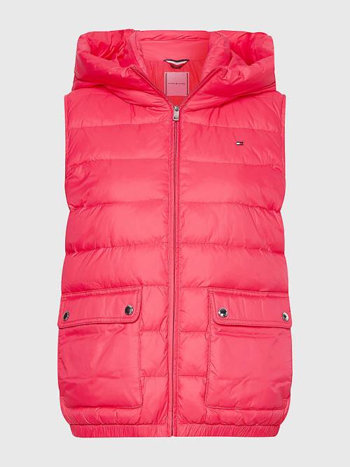 Tommy Hilfiger TH Protect Met Capuchon Padded Vest Jassen Dames Roze | TH894AHK