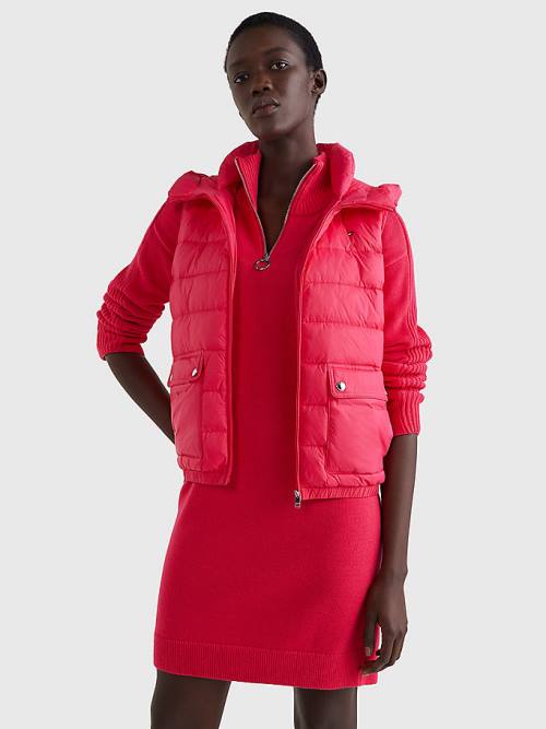 Tommy Hilfiger TH Protect Met Capuchon Padded Vest Jassen Dames Roze | TH894AHK