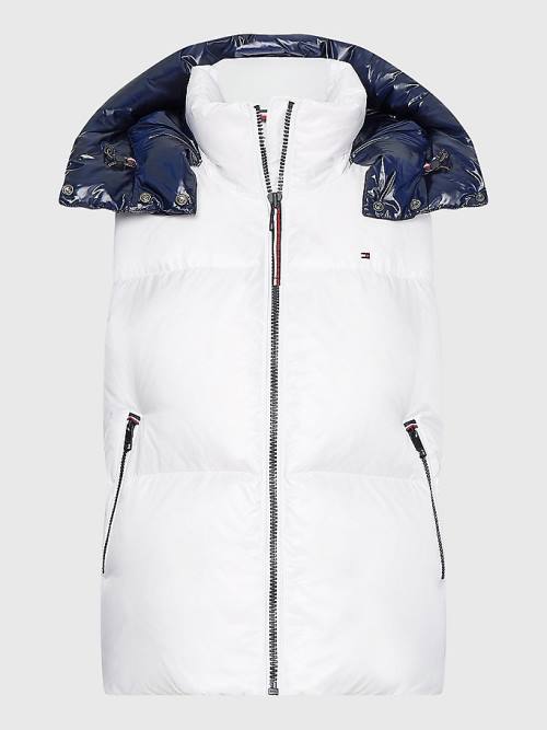 Tommy Hilfiger TH Protect Relaxed Down Puffer Vest Jassen Dames Wit | TH742TVZ