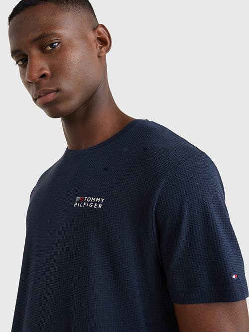 Tommy Hilfiger TH Stretch Logo Pyjamas Heren Blauw | TH371TDQ