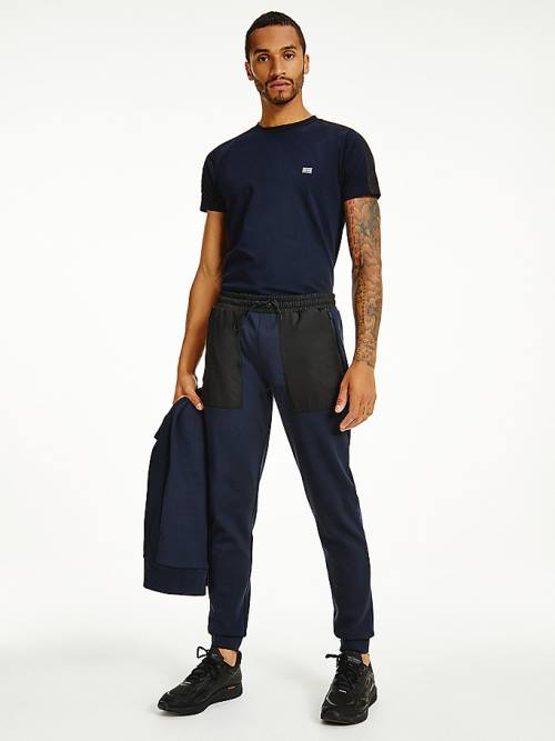 Tommy Hilfiger TH Tech Essential Contrast Joggers Broek Heren Blauw | TH406SZV