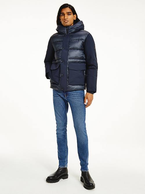 Tommy Hilfiger TH Warm Tech Filled Puffer Jassen Heren Blauw | TH867VLF