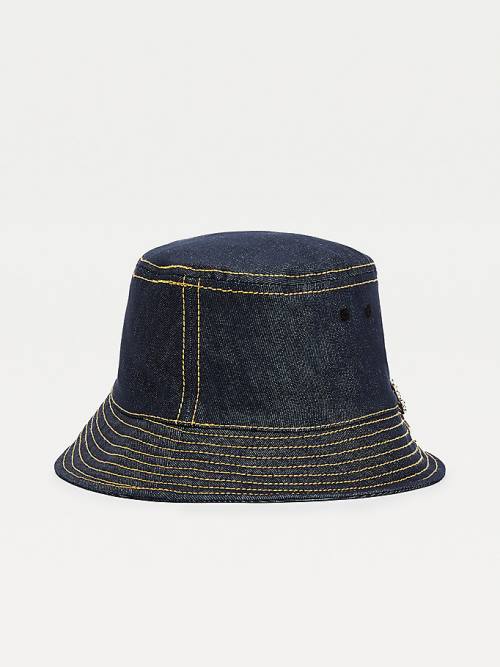 Tommy Hilfiger TOMMYXINDYA Denim Bucket Hoeden Dames Blauw | TH985WRU