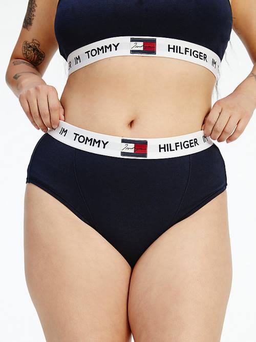 Tommy Hilfiger TOMMYXINDYA High-Taille Briefs Ondergoed Dames Blauw | TH294PLN