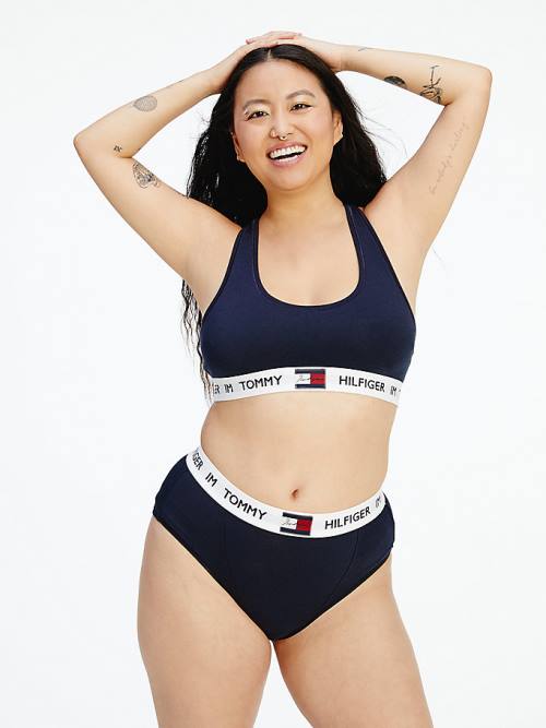 Tommy Hilfiger TOMMYXINDYA High-Taille Briefs Ondergoed Dames Blauw | TH294PLN