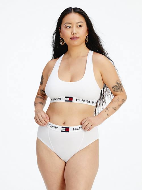 Tommy Hilfiger TOMMYXINDYA High-Taille Briefs Ondergoed Dames Wit | TH795VDQ