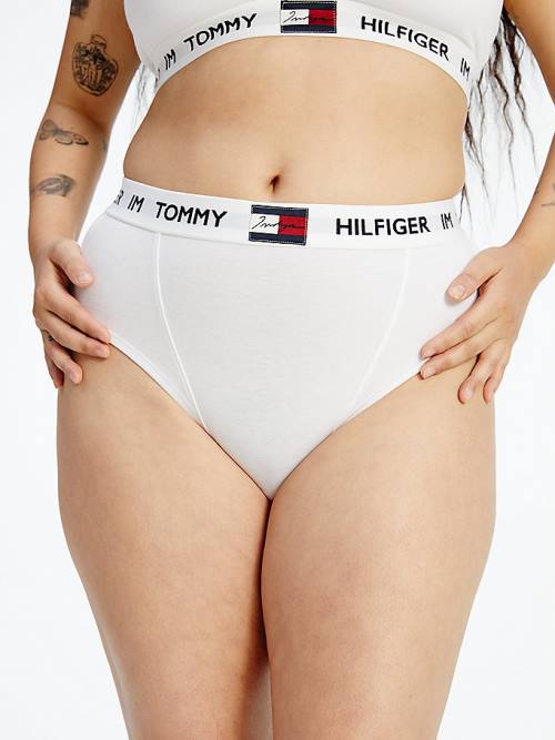 Tommy Hilfiger TOMMYXINDYA High-Taille Briefs Ondergoed Dames Wit | TH795VDQ