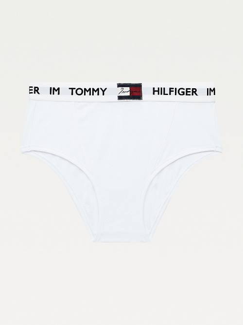 Tommy Hilfiger TOMMYXINDYA High-Taille Briefs Ondergoed Dames Wit | TH795VDQ