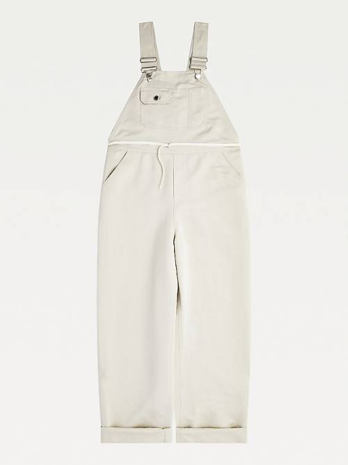 Tommy Hilfiger TOMMYXINDYA Satin Dungarees Jurken Dames Beige | TH540DBE