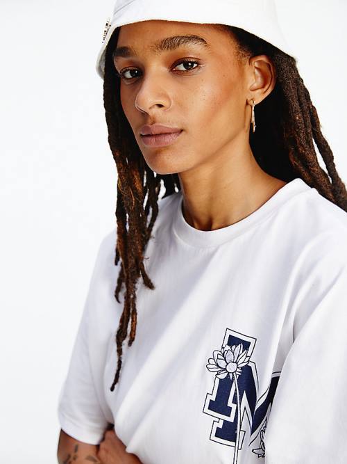 Tommy Hilfiger TOMMYXINDYA Varsity T-shirts Dames Wit | TH180EWO