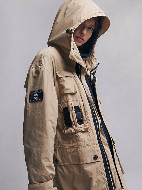 Tommy Hilfiger TOMMYXTIMBERLAND Dual Gender Reversible Parka Jassen Heren Khaki | TH905LWD