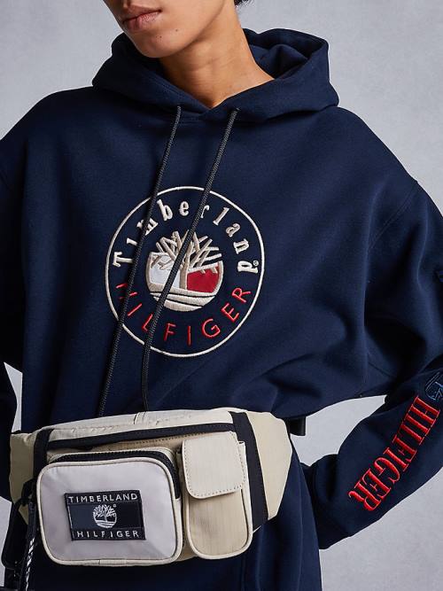 Tommy Hilfiger TOMMYXTIMBERLAND Logo Jurken Dames Blauw | TH350IUR