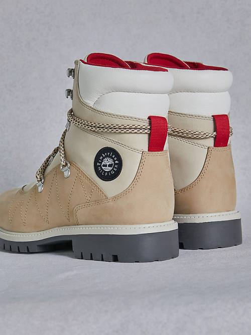 Tommy Hilfiger TOMMYXTIMBERLAND Waterdichte Cleated Wandelen Laarzen Dames Beige | TH471JFR