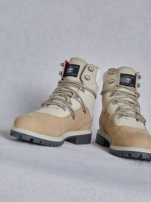 Tommy Hilfiger TOMMYXTIMBERLAND Waterdichte Cleated Wandelen Laarzen Dames Beige | TH471JFR