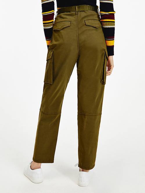 Tommy Hilfiger Tapered Cargo Broek Dames Bruin | TH632GPR