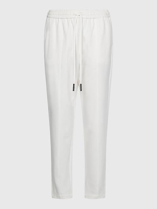 Tommy Hilfiger Tapered Joggers Broek Dames Wit | TH492LHW