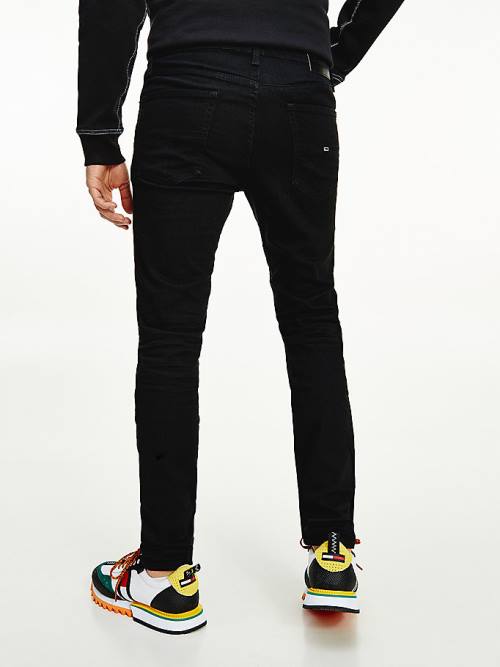 Tommy Hilfiger Tapered Slim Fit Black Jeans Heren Denim | TH419UEL