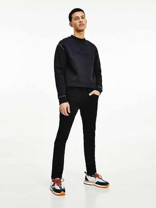 Tommy Hilfiger Tapered Slim Fit Black Jeans Heren Denim | TH419UEL