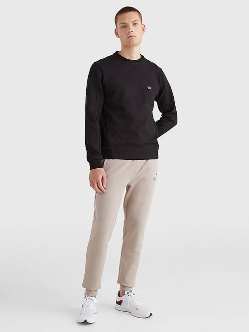 Tommy Hilfiger Tech Essentials Crew Neck Sweatshirts Heren Zwart | TH794OAK