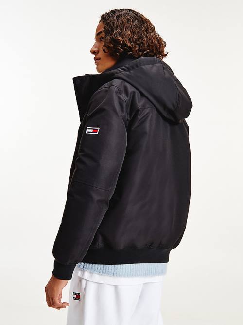 Tommy Hilfiger Tech Met Capuchon Bomber Jassen Heren Zwart | TH348VYN