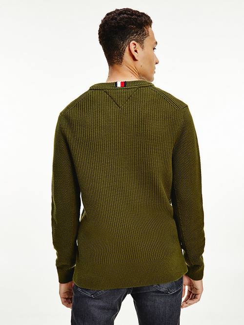 Tommy Hilfiger Textured Relaxed Fit Jumper Truien Heren Bruin | TH360ZAR