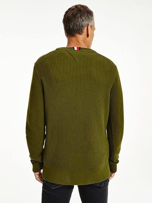 Tommy Hilfiger Textured Relaxed Fit Jumper Truien Heren Bruin | TH360ZAR