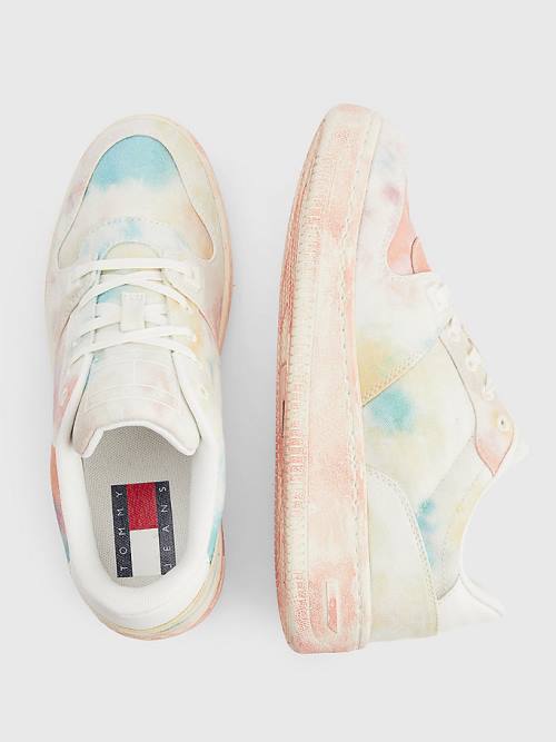 Tommy Hilfiger Tie-Dye Cupsole Basket Sneakers Dames Oranje | TH796IRB