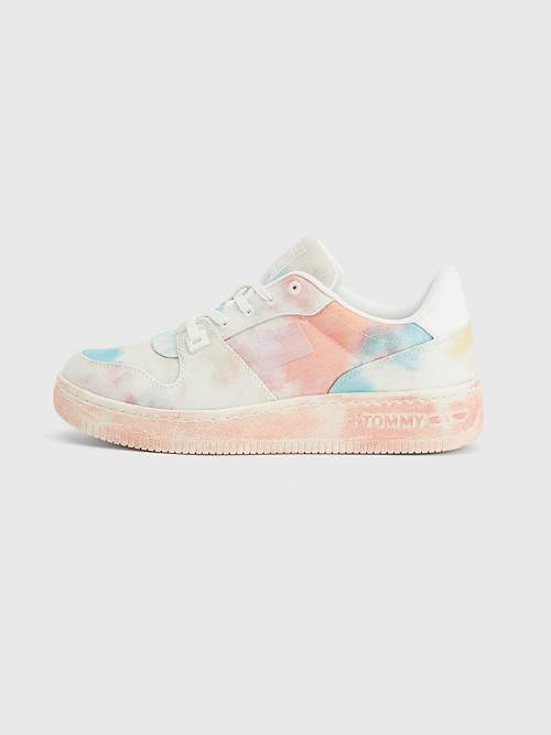 Tommy Hilfiger Tie-Dye Cupsole Basket Sneakers Dames Oranje | TH796IRB