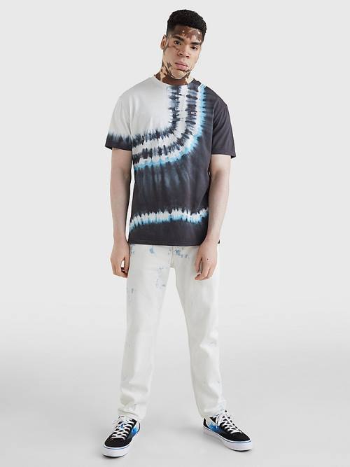 Tommy Hilfiger Tie Dye Organic Katoenen T-shirts Heren Zwart | TH860OIG