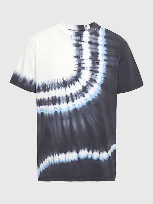 Tommy Hilfiger Tie Dye Organic Katoenen T-shirts Heren Zwart | TH860OIG