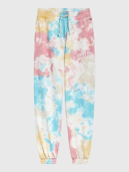 Tommy Hilfiger Tie-Dye Relaxed Fit Joggers Broek Dames Wit | TH190CIJ