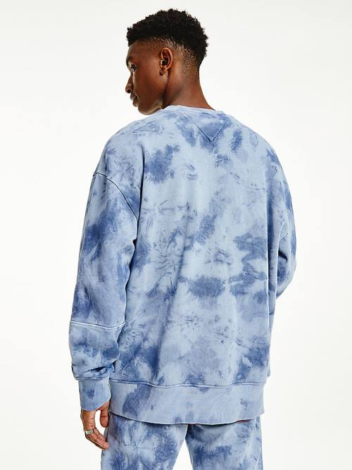 Tommy Hilfiger Tie-Dye Relaxed Fit Sweatshirts Heren Blauw | TH428JWO