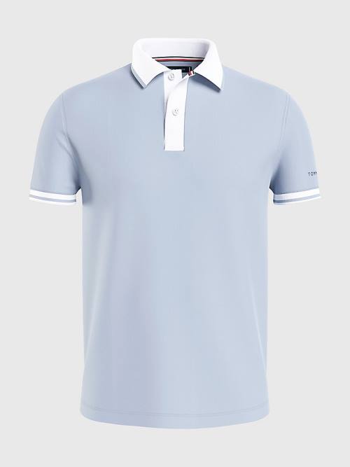 Tommy Hilfiger Tipped Slim Fit Jersey Poloshirt Heren Blauw | TH928XQW