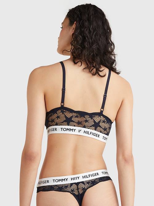 Tommy Hilfiger Tommy 85 Star Kanten Non-Wired Push-Up Bra Ondergoed Dames Blauw | TH451GHX