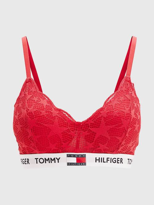 Tommy Hilfiger Tommy 85 Star Kanten Non-Wired Push-Up Bra Ondergoed Dames Rood | TH493RPK