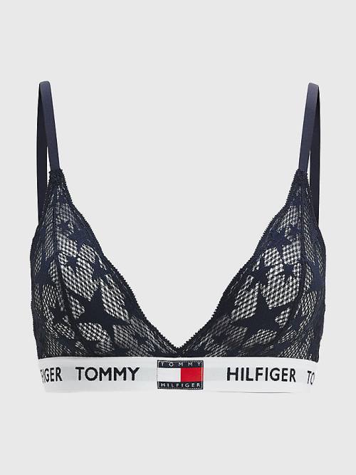 Tommy Hilfiger Tommy 85 Star Kanten Triangle Bra Ondergoed Dames Blauw | TH630WHQ