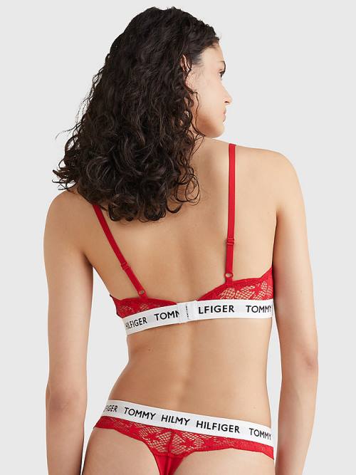 Tommy Hilfiger Tommy 85 Star Kanten Triangle Bra Ondergoed Dames Rood | TH682PRI