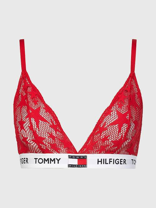 Tommy Hilfiger Tommy 85 Star Kanten Triangle Bra Ondergoed Dames Rood | TH682PRI