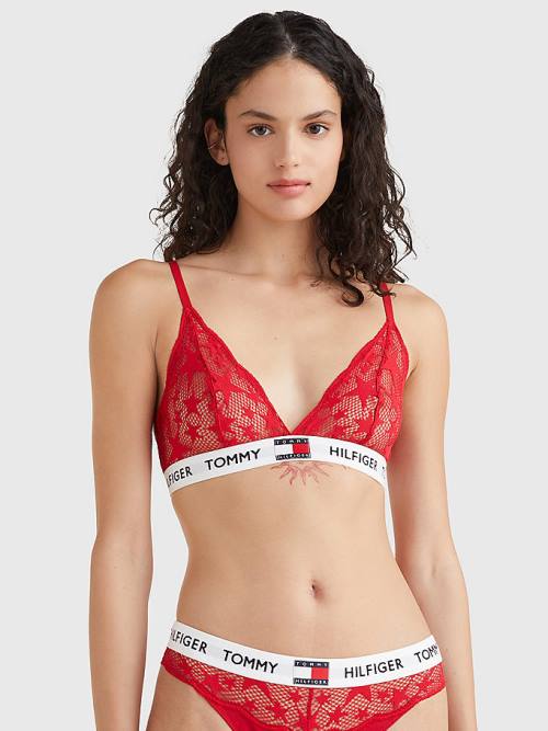 Tommy Hilfiger Tommy 85 Star Kanten Triangle Bra Ondergoed Dames Rood | TH682PRI