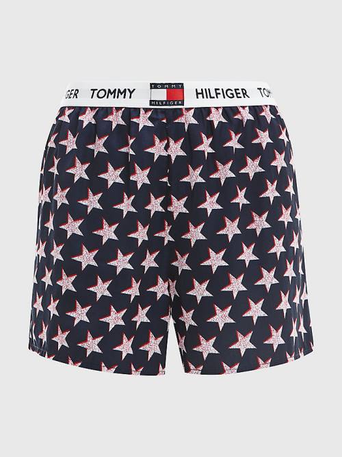 Tommy Hilfiger Tommy 85 Star Print Logo Waistband Shorts Pyjamas Dames Beige | TH351DUG