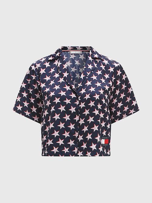 Tommy Hilfiger Tommy 85 Star Print Shirt Pyjamas Dames Beige | TH156RUZ